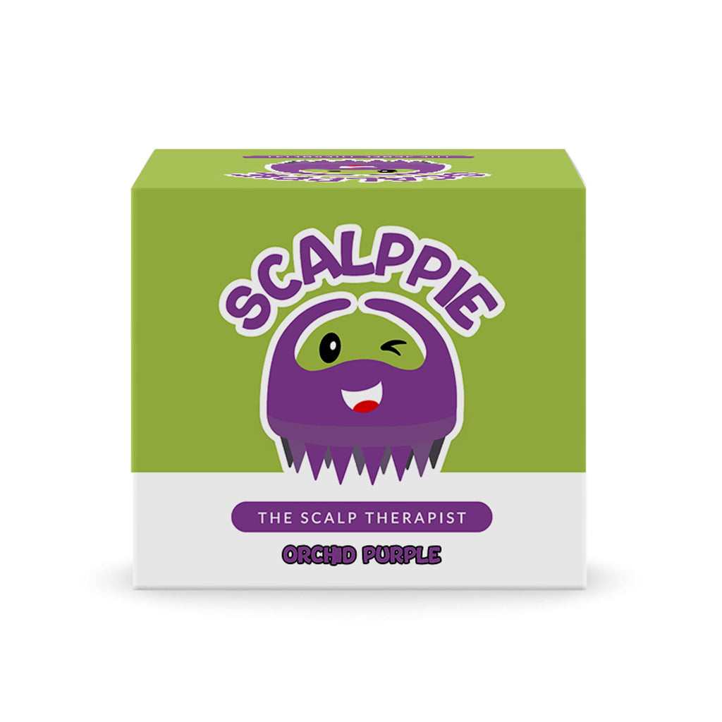 Scalppie Silicon Hair Scalp Massager & Shampoo Brush Scrub For Hair Growth & Anti Dandruff - Purple
