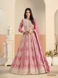 Anaita Pink Heavy Embroidered Faux Georgette Anarkali Suit With Salwar