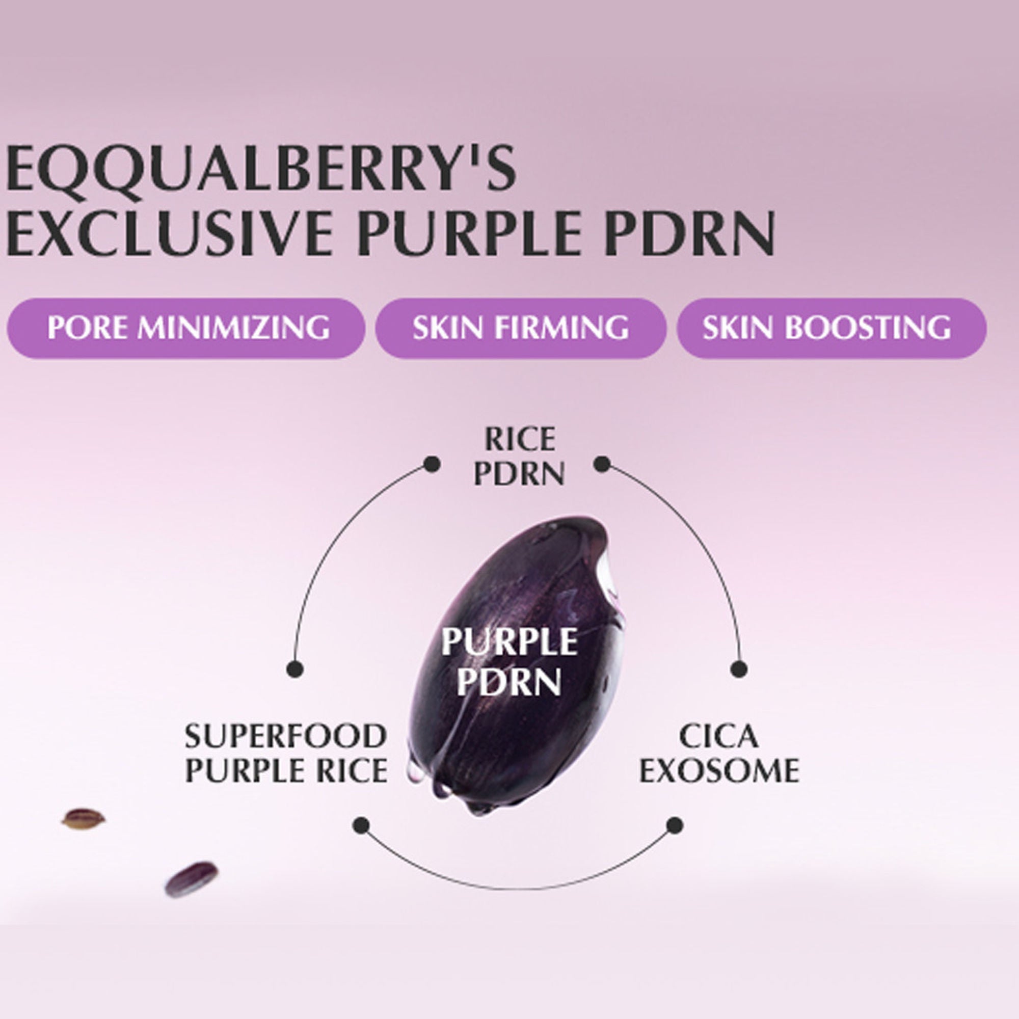 Eqqualberry Purple PDRN Serum – Peptides, Pore Refining & Skin Firming