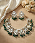 Jewel City Exquisite Kundan Pearl Necklace Set: Gold-Plated Traditional Jewelry for Wedding