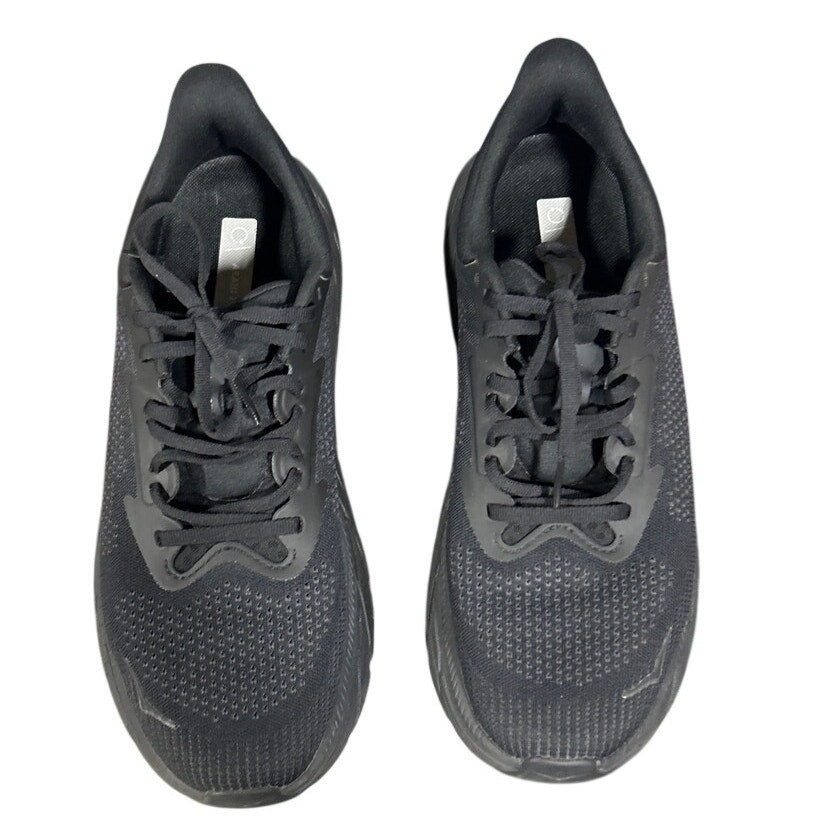 Hoka Womens Size 10B Black Mesh Arahi 7 Lace Up Athletic Shoes w Box EUC