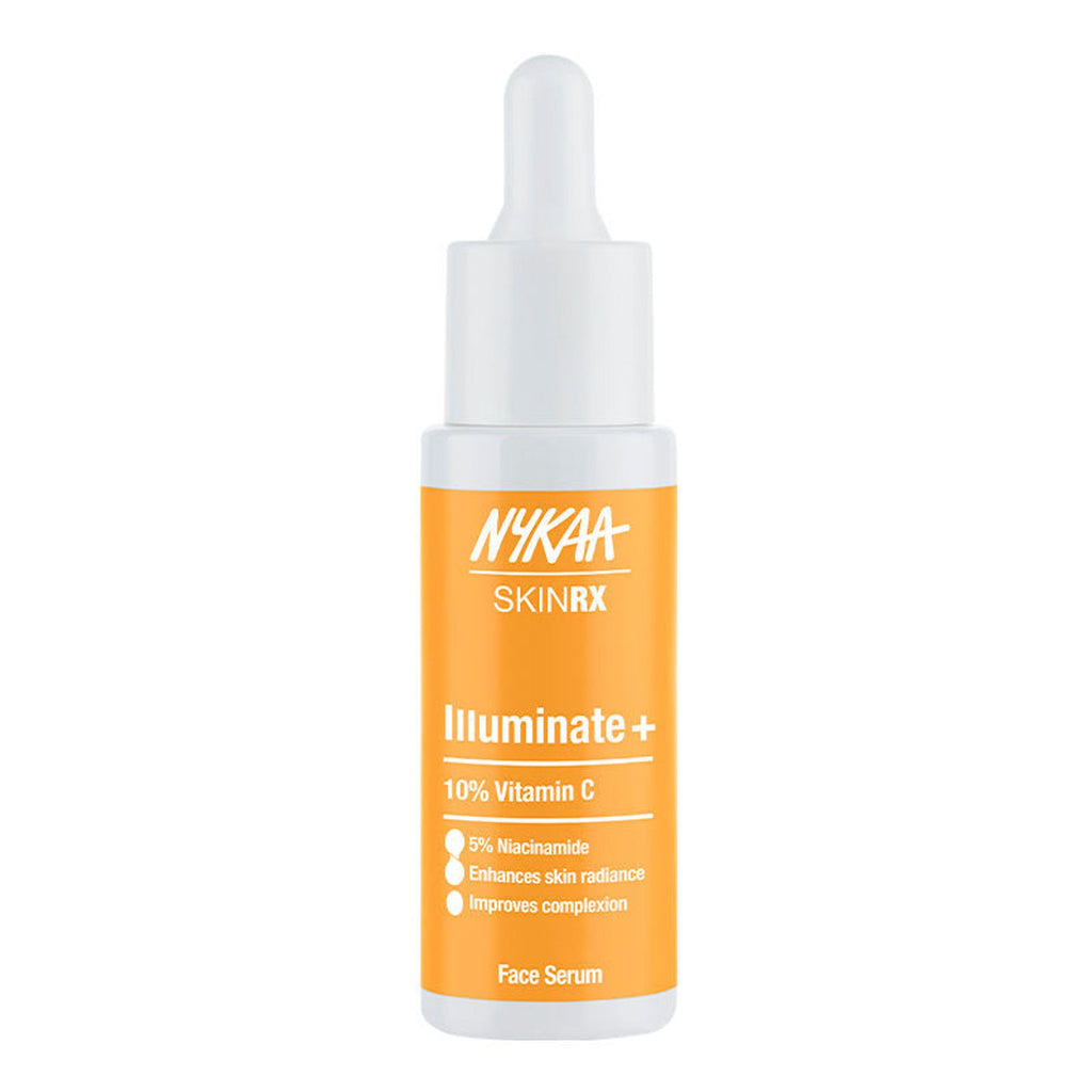 Nykaa SkinRX llluminate+ with 10% Vitamin C + 5% Niacinamide Serum for Bright, Radiant Skin Glow