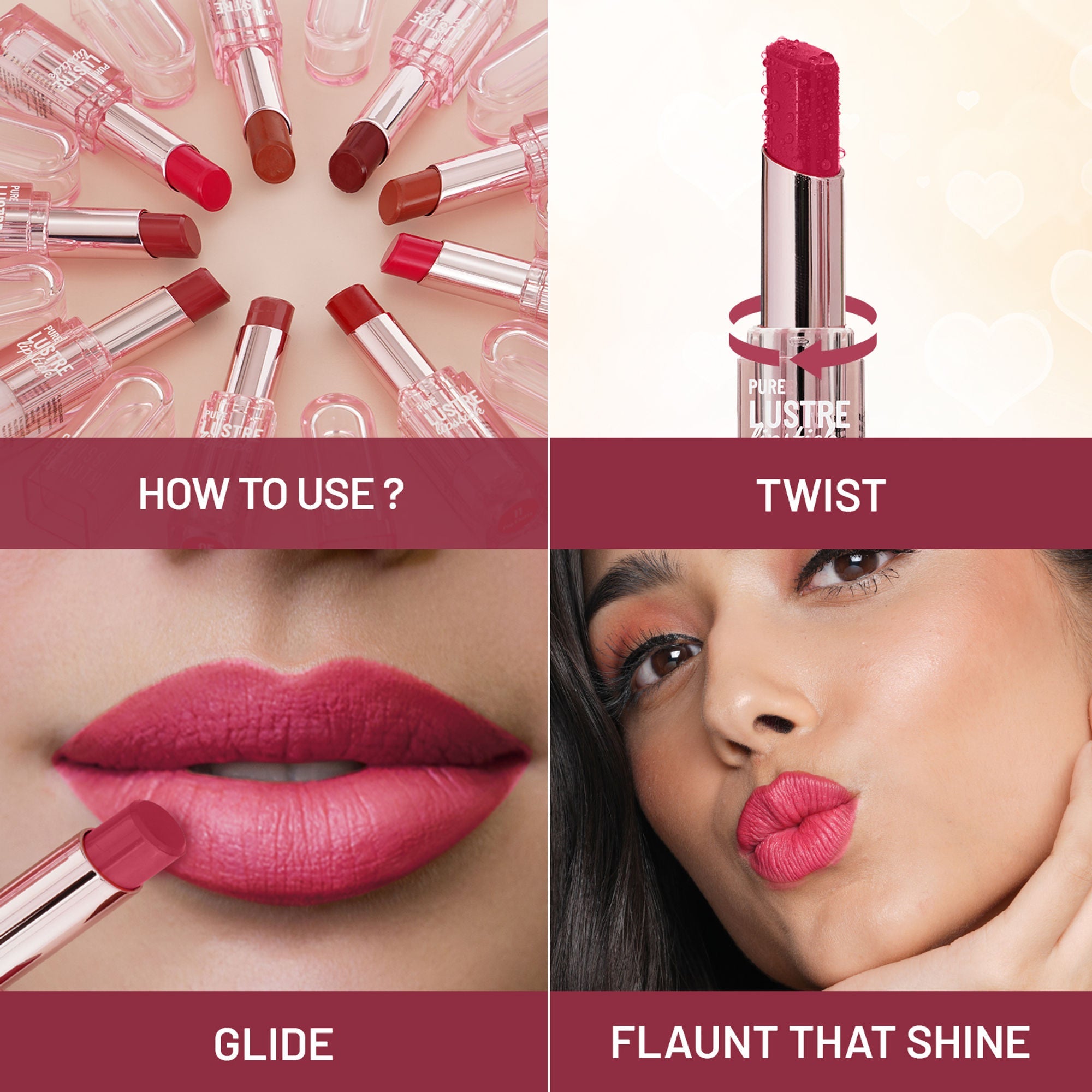 Swiss Beauty High Shine Finish Smooth Glide Pure Lustre Lipstick - 3 Salty Pink