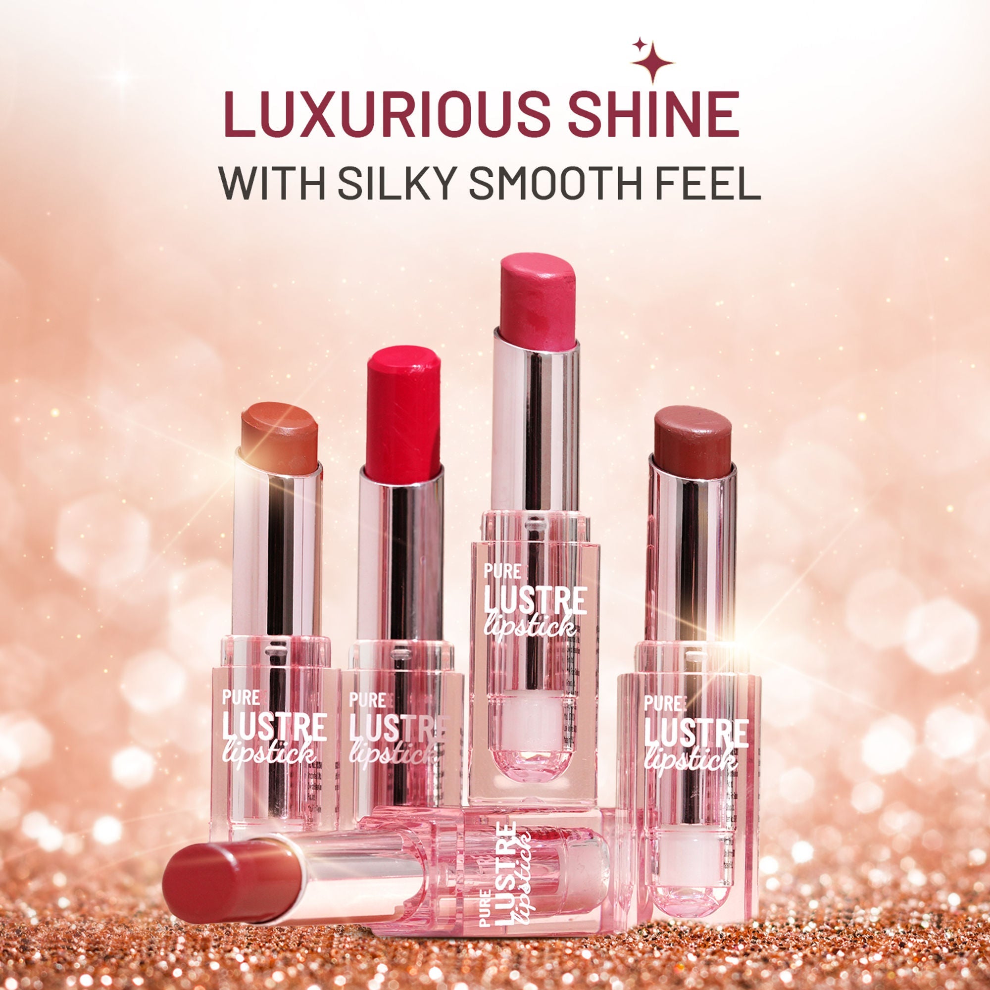 Swiss Beauty High Shine Finish Smooth Glide Pure Lustre Lipstick - 8 Bleached Pink