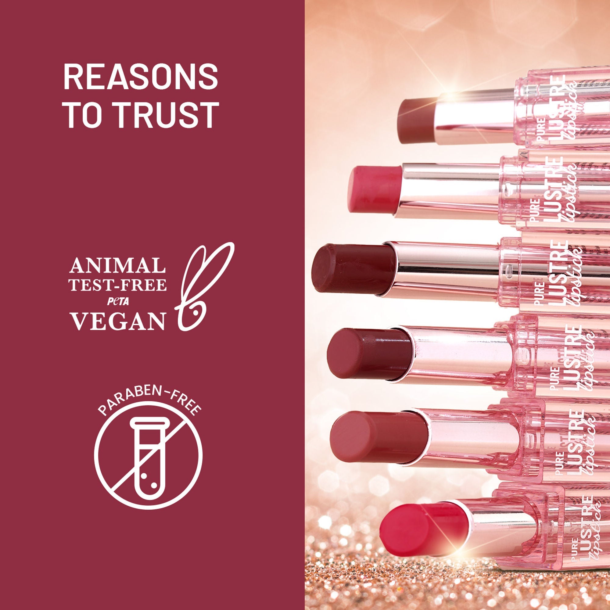 Swiss Beauty High Shine Finish Smooth Glide Pure Lustre Lipstick - 9 Cheeky Pink