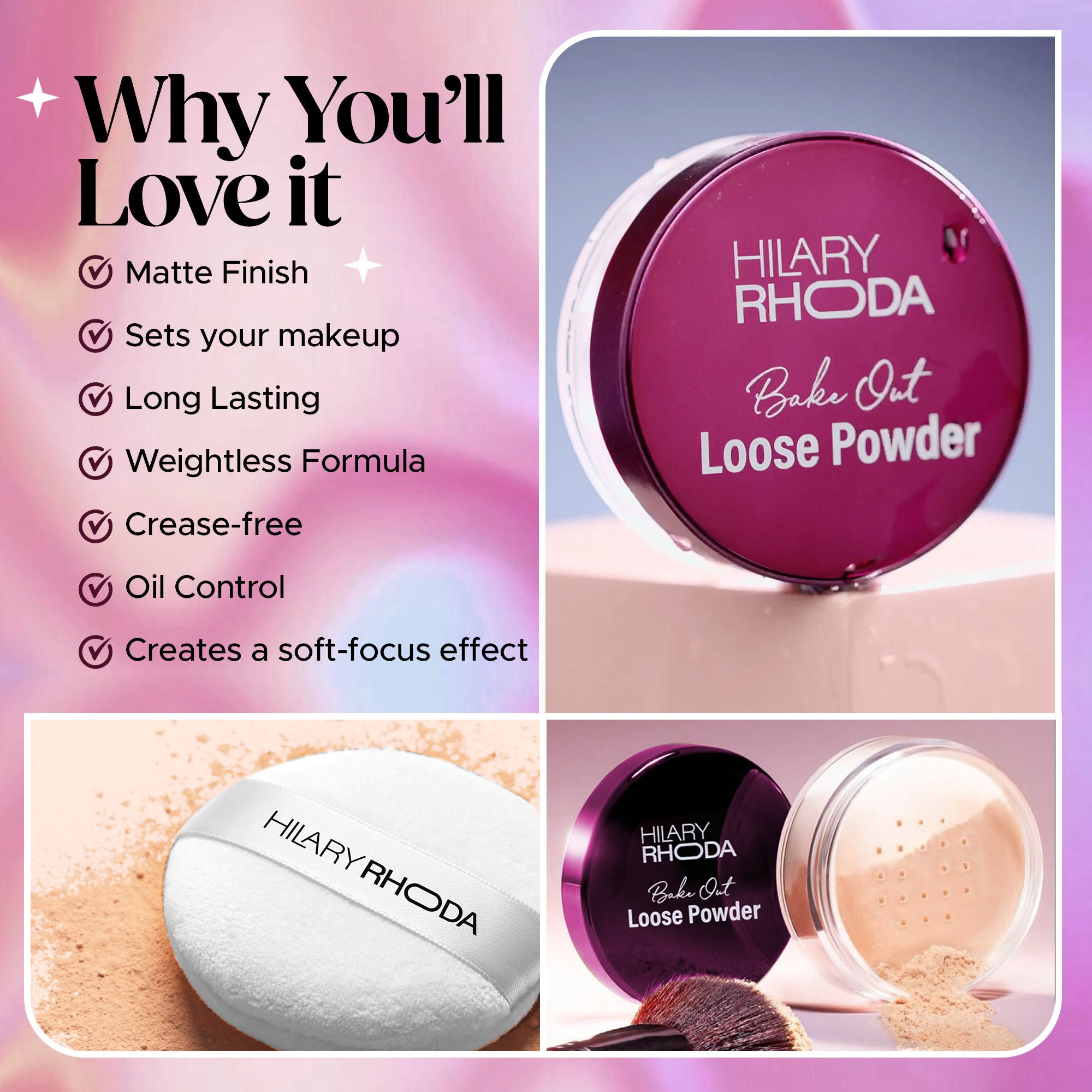 Hilary Rhoda Bake Out Matte Loose Powder - Banana 02