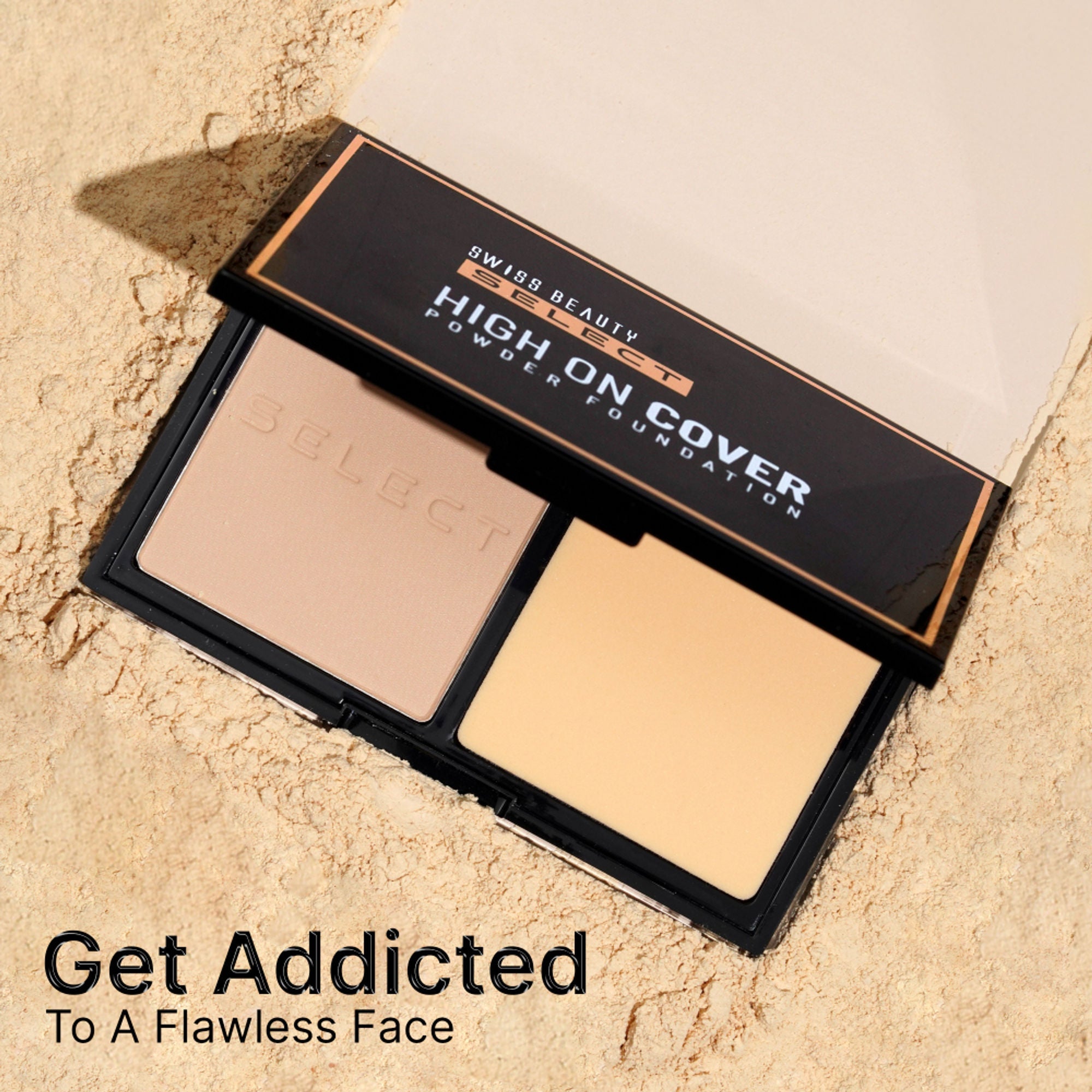 Swiss Beauty Select High On Cover Powder Foundation - 6 Warm Honey