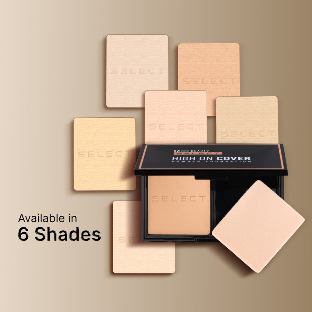 Swiss Beauty Select High On Cover Powder Foundation - 6 Warm Honey