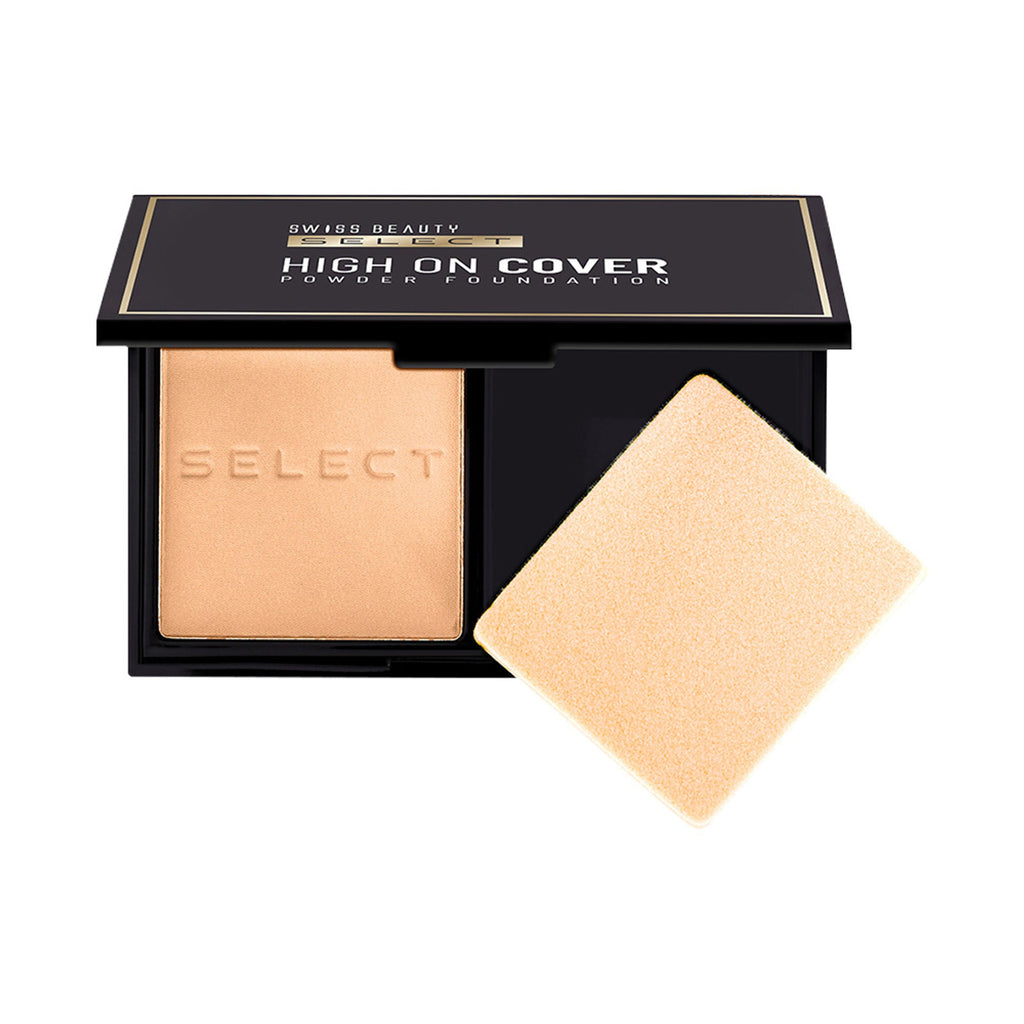 Swiss Beauty Select High On Cover Powder Foundation - 6 Warm Honey