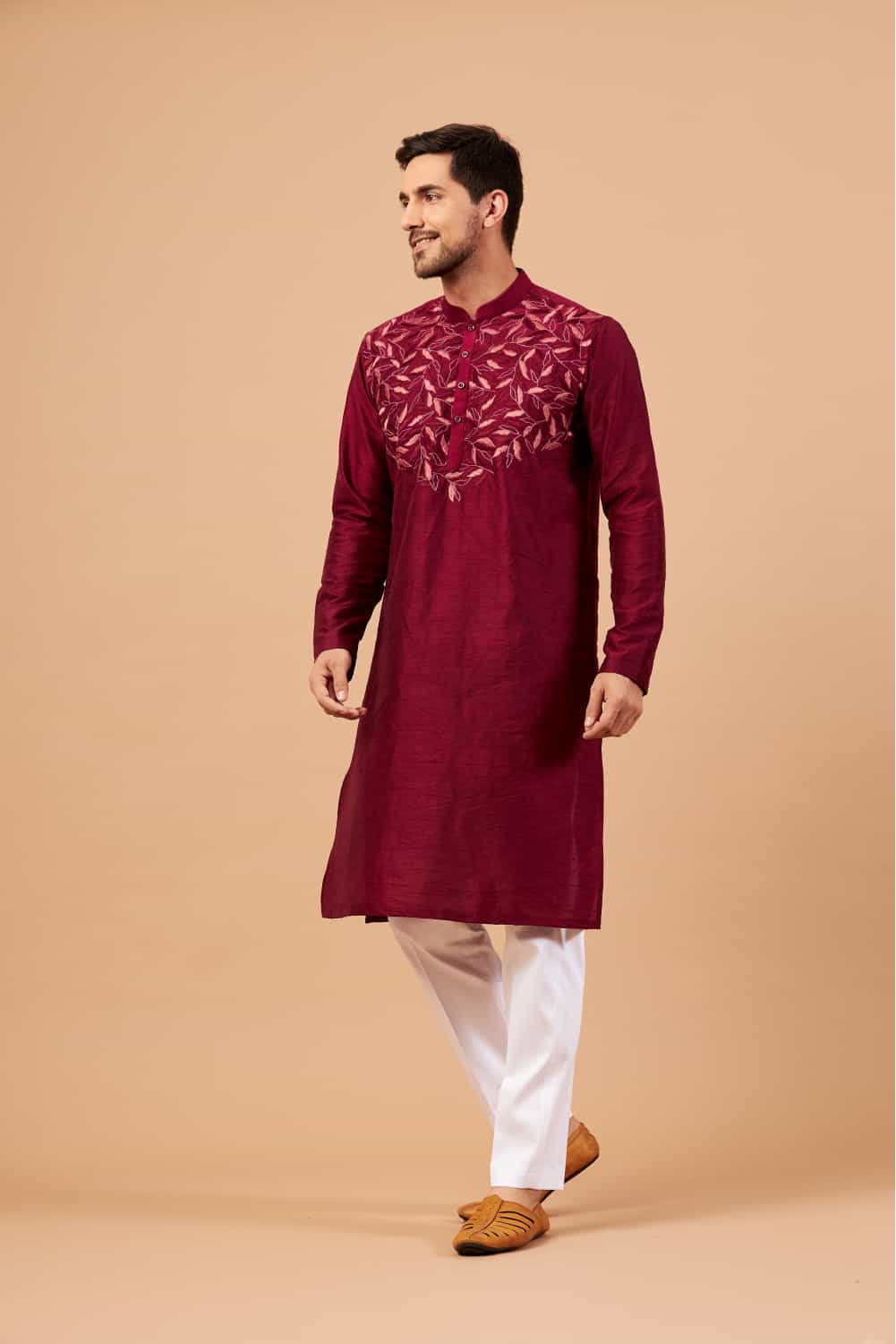 Leafy Designer Men's kurta by Hilo Design