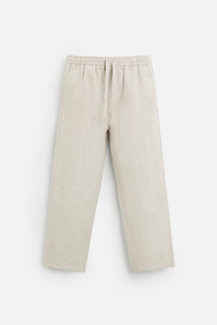 Fabmade Men’S Linen Pajama Combo – Beige & Brown (Pack Of 2)