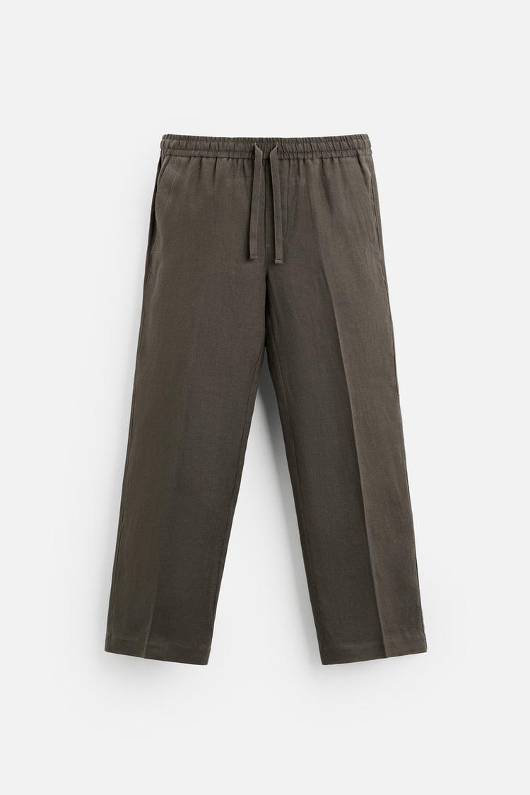 Fabmade Men’S Linen Pajama Combo – Beige & Brown (Pack Of 2)