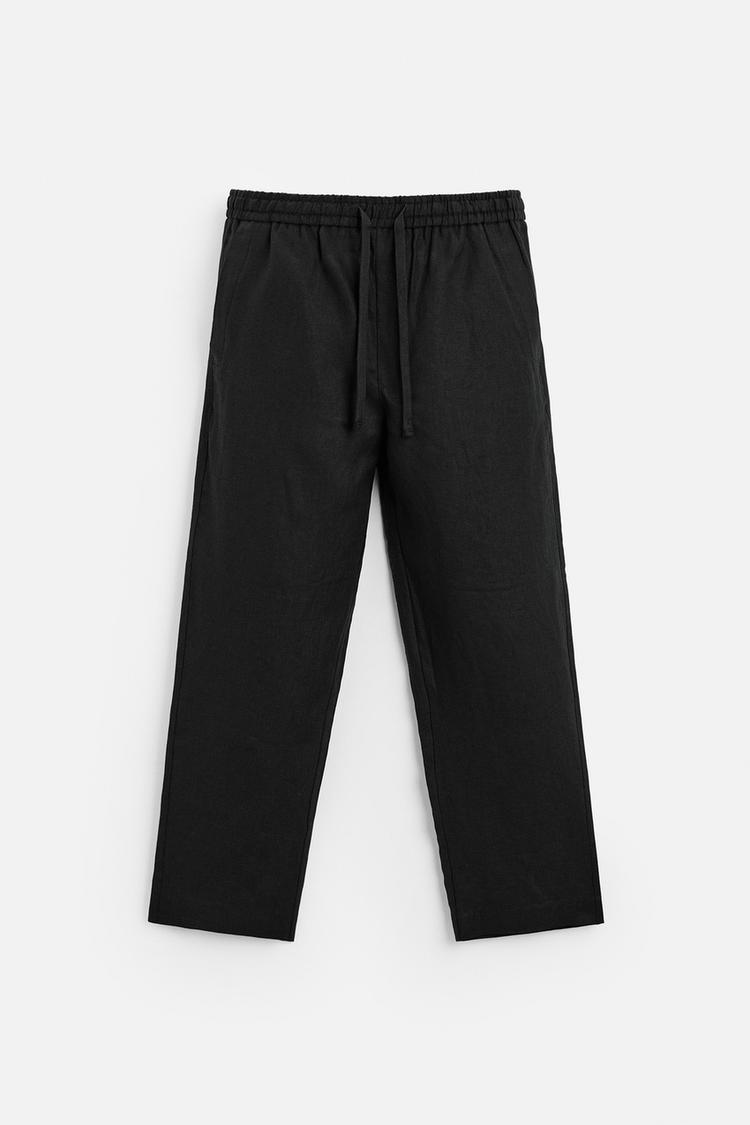 Fabmade Men’S Linen Pajama Combo – White & Black (Pack Of 2)
