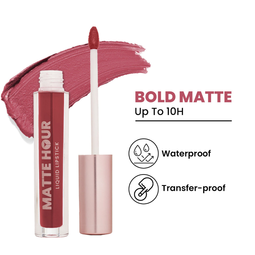 Swiss Beauty Matte Hour Waterproof Liquid Lipstick, Up To 10-Hour - 7 Terracotta Spritz