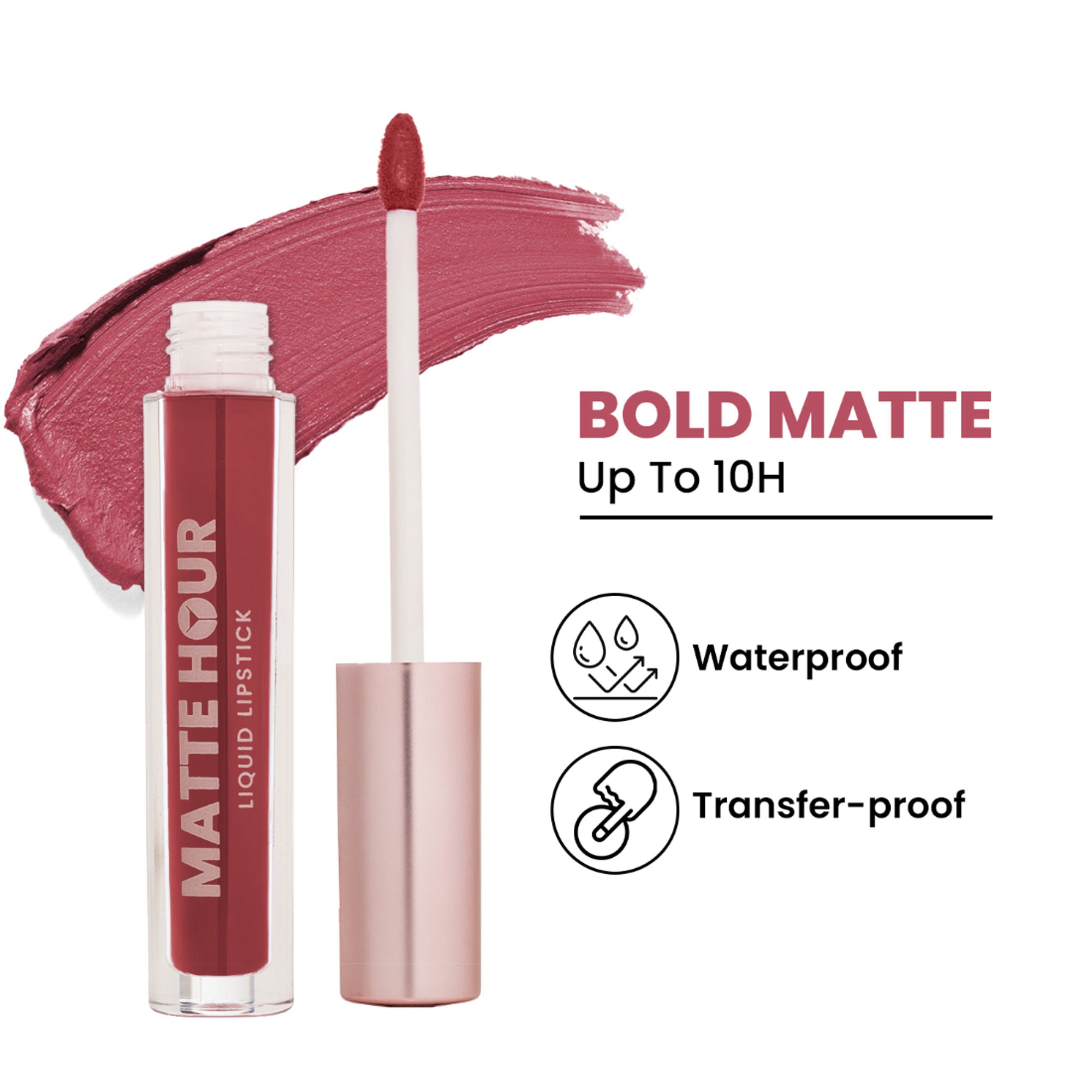 Swiss Beauty Matte Hour Waterproof Liquid Lipstick, Up To 10-Hour - 7 Terracotta Spritz