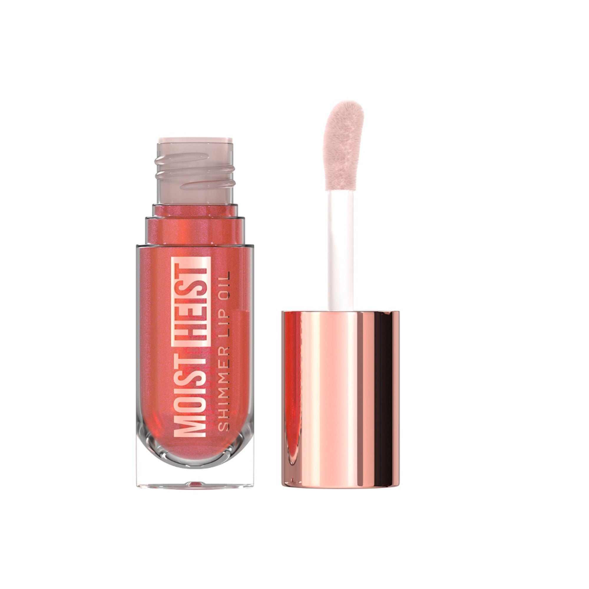Swiss Beauty Moist Heist Shimmer Lip Oil Luminous Shine , Hydrating & Lightweight - 3 Orange Alert