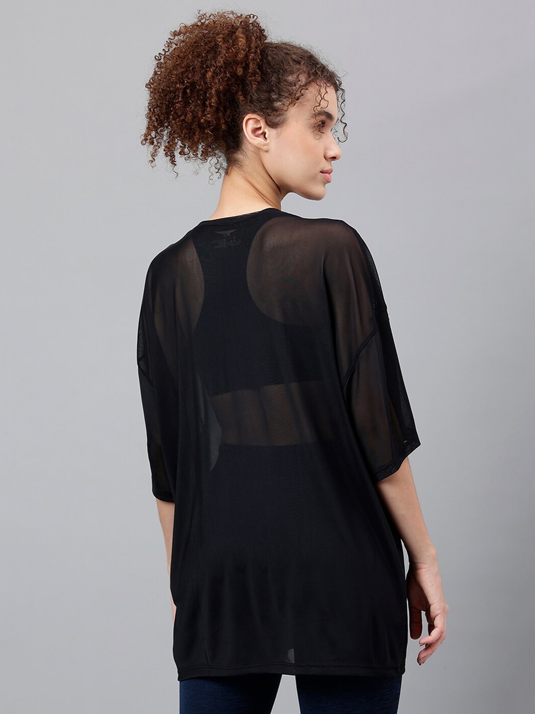 MKH Dri-FIT Typography Printed Drop Shoulder Sleeves Relaxed Fit Sports T-shirt
