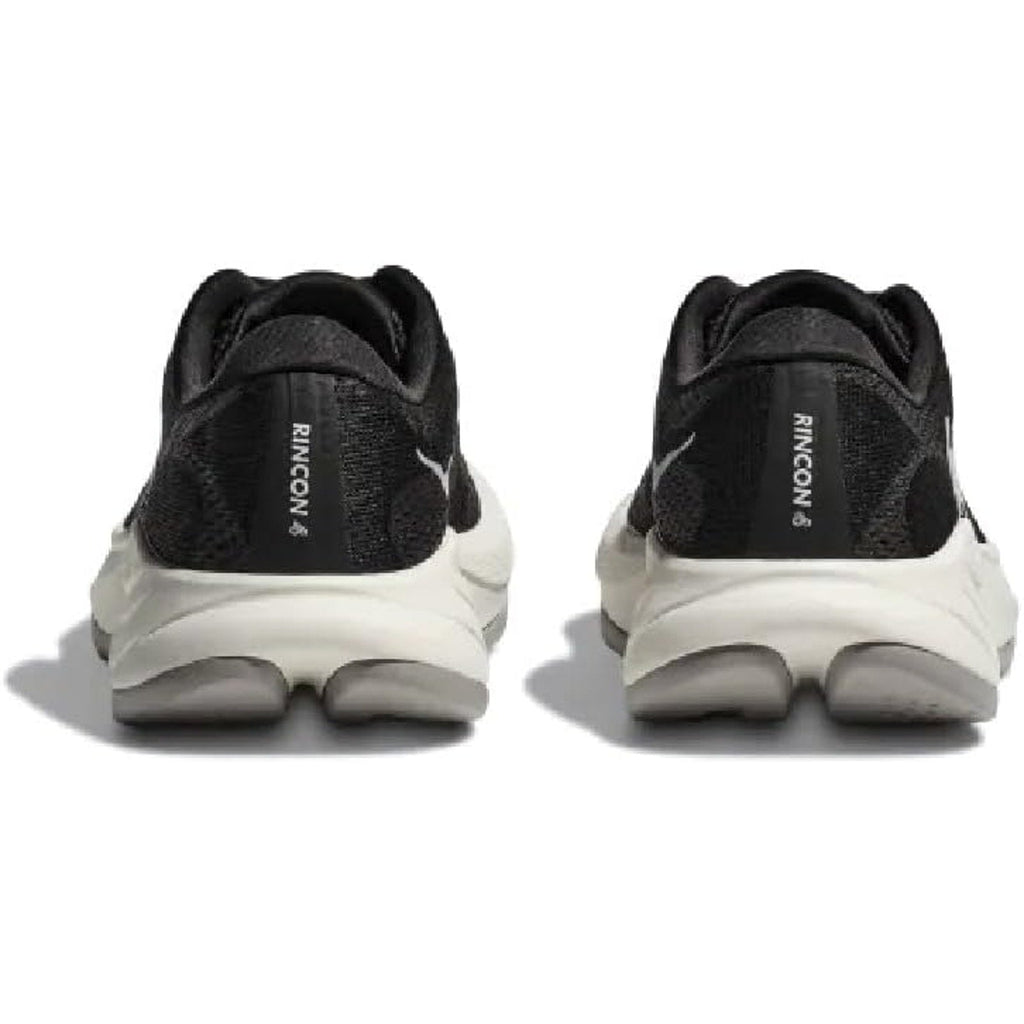 Hoka Mens Size 9.5D Black White Mesh Lace Up Rincon 4 Athletic Running Shoes