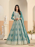 Anaita Light Blue Heavy Embroidered Faux Georgette Anarkali Suit With Salwar
