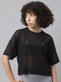 MKH Women Typography Printed Dri-FIT Sports T-Shirt