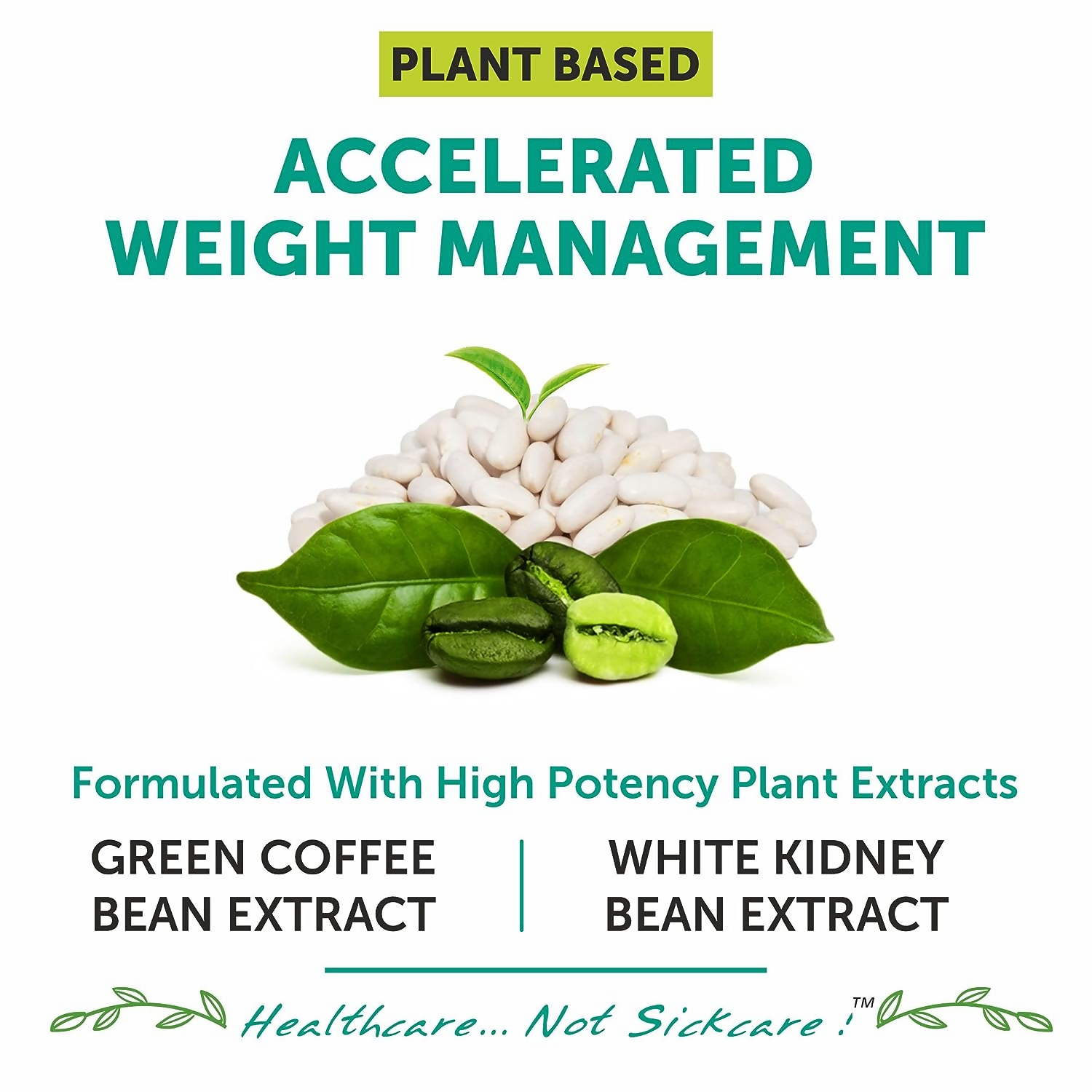 Bliss Welness Green Coffee Bean Extract White Kidney Bean Extract Capsules