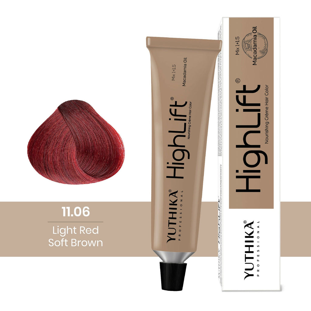 Yuthika Professional High lift Creme Hair Colour 11.06 Light Red Soft Brown