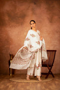 Joban Fashion Off White Pink Hand Block Printed Cotton Suit Set