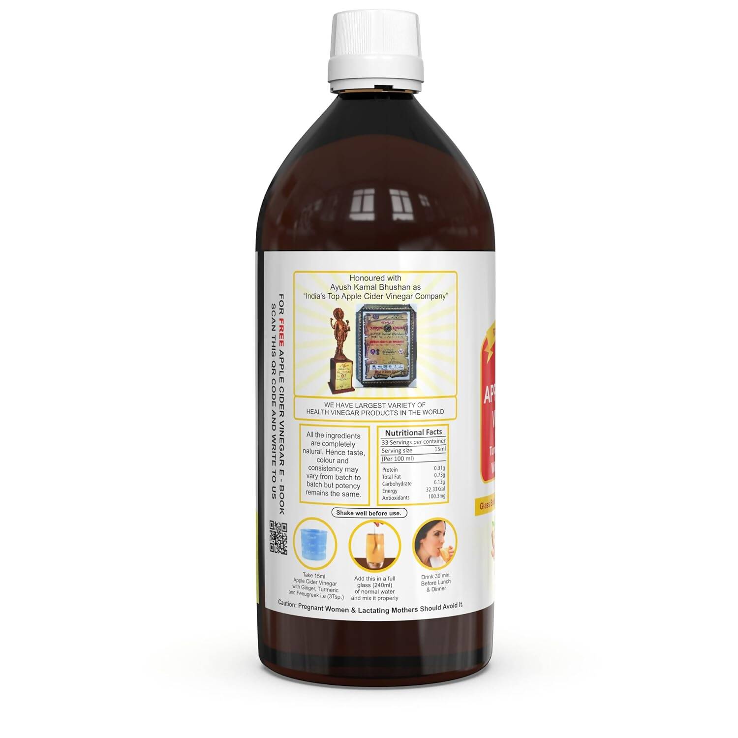 Dr. Patkar's - Apple Cider Vinegar with Ginger, Turmeric & Fenugreek