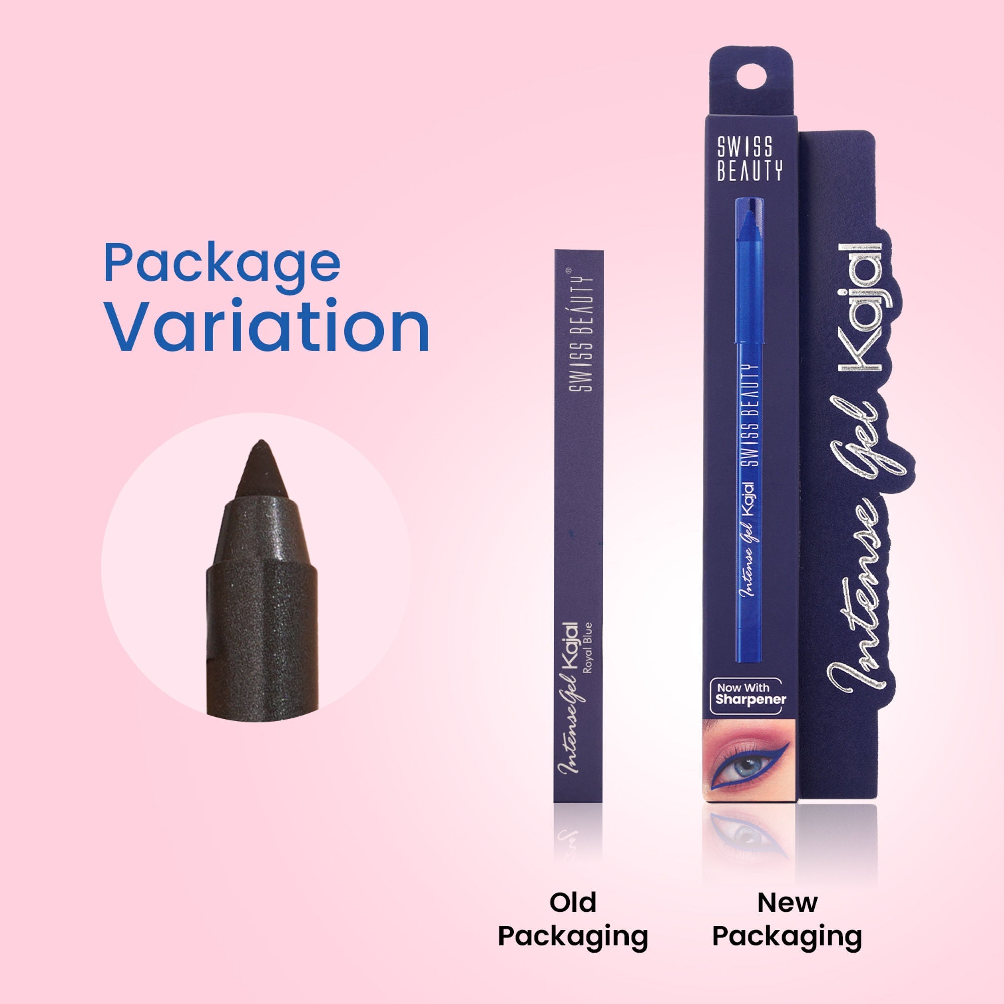 Swiss Beauty Intense Gel Kajal 12-Hour Stay Smudge-Proof with Sharpener - 8904325006926_07pearlywhite