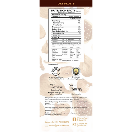 Tassyam Organics Premium Dried Figs - Box