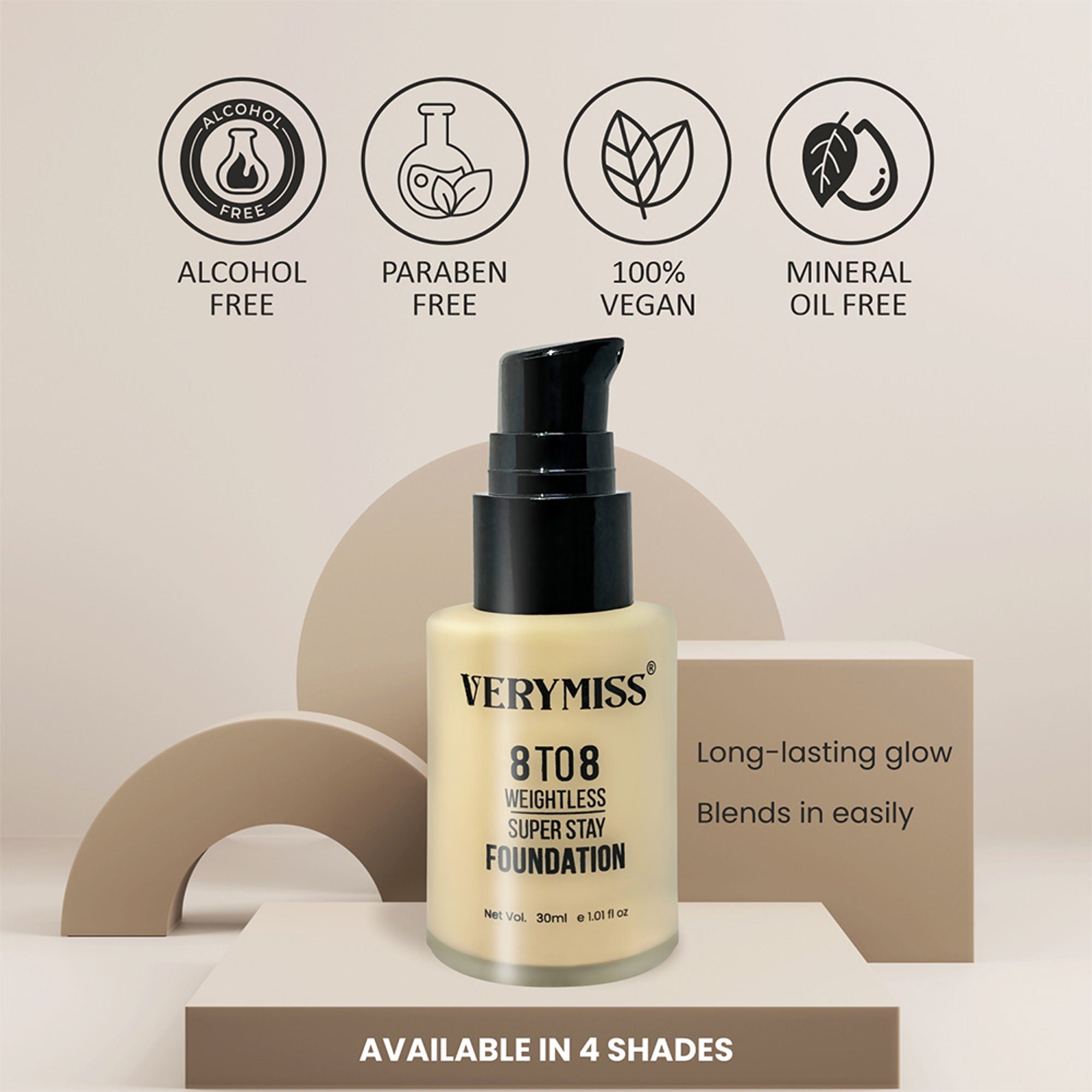 VERYMISS 8 To 8 Weightless Super Stay Foundation - 113 Shell