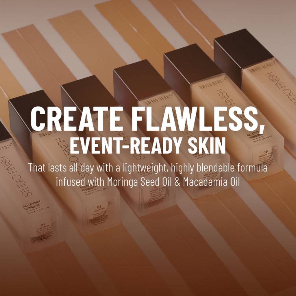 Swiss Beauty Studio Finish Full Coverage Foundation - Ivory Rose