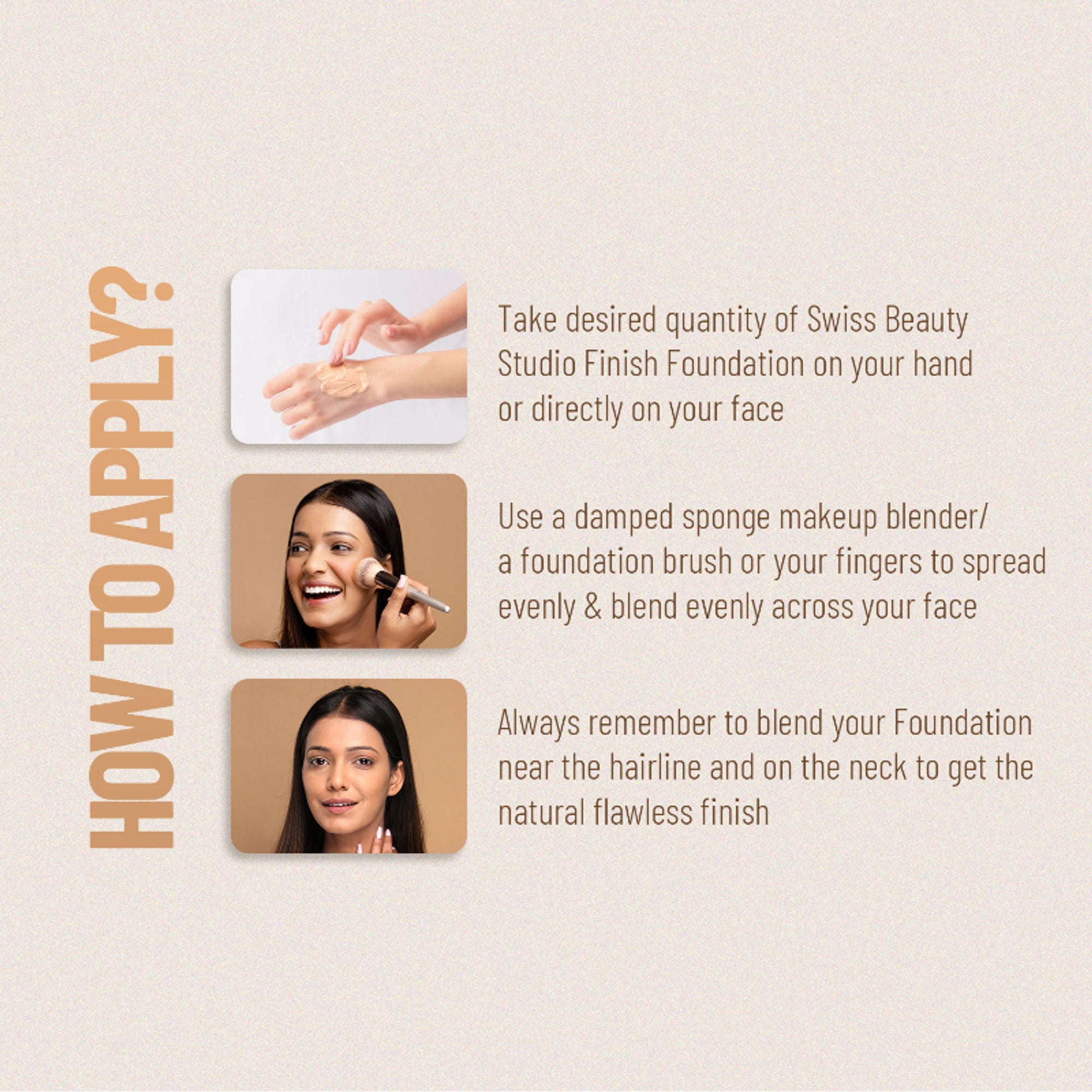 Swiss Beauty Studio Finish Full Coverage Foundation - Ivory Fair