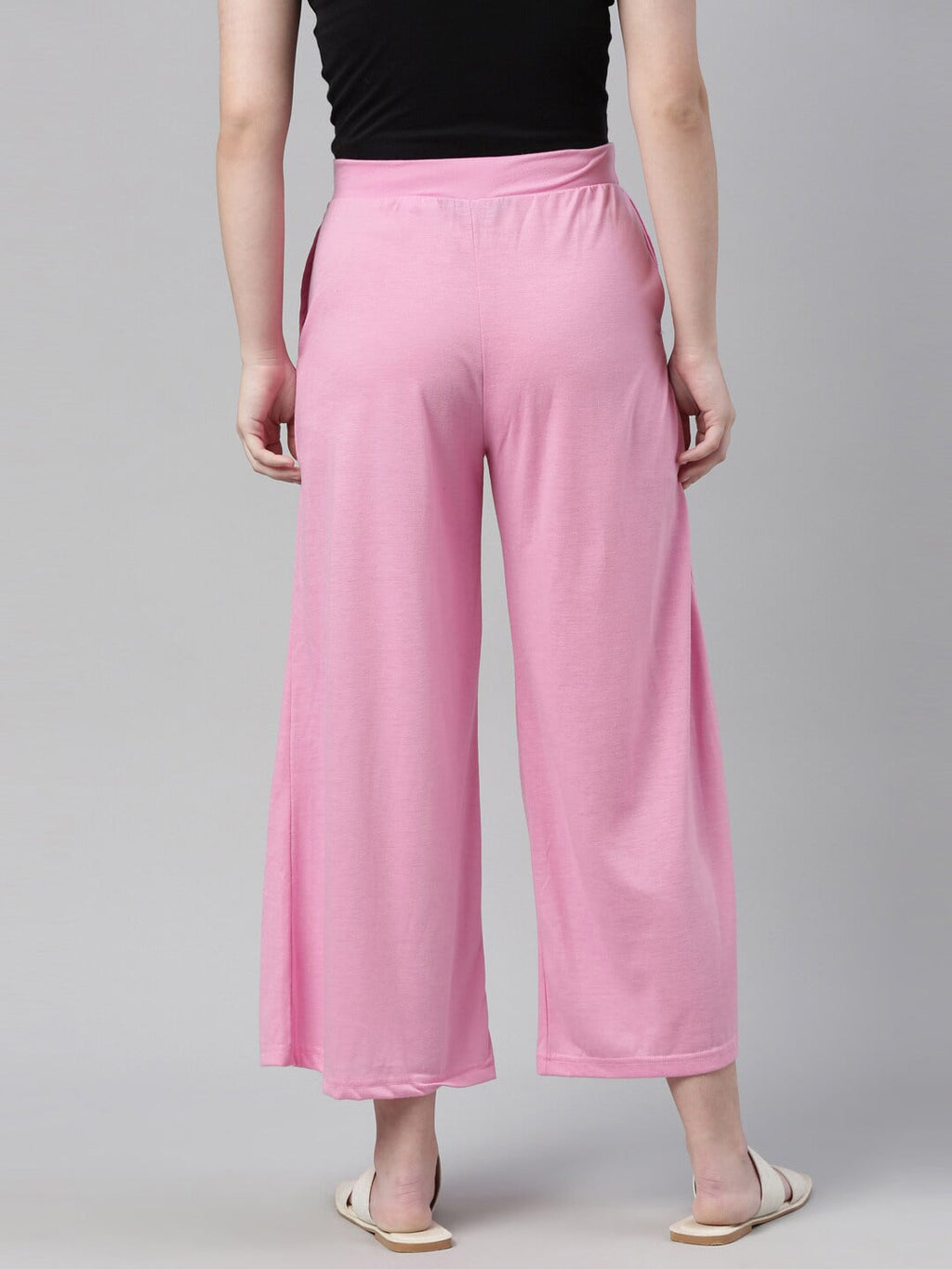 Souchii Pink Knitted Palazzos