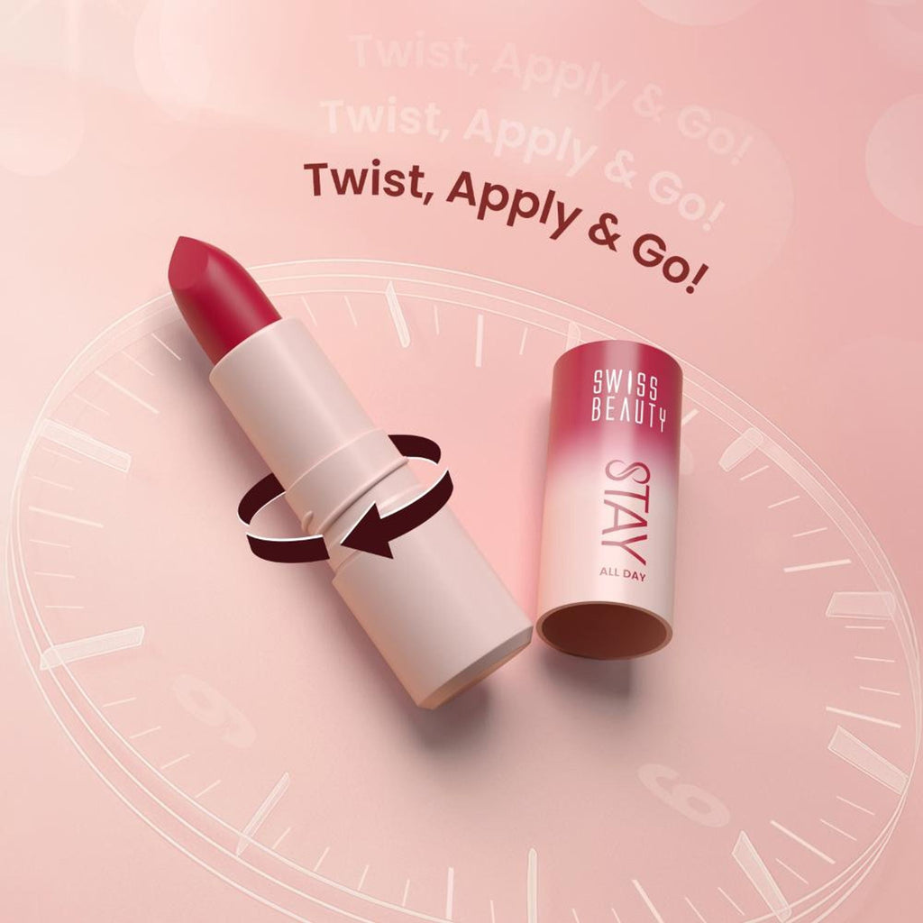 Swiss Beauty Stay All Day Lipstick - 06 Flirty
