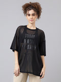 MKH Typography Printed Relaxed Fit Sheer Dri-FIT T-shirt
