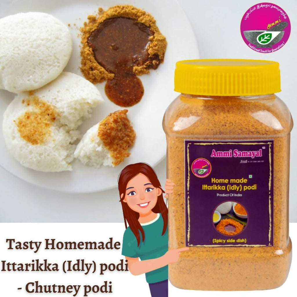 Ammi Samayal Homemade Idli Podi and Cold Pressed Sesame Oil Combo