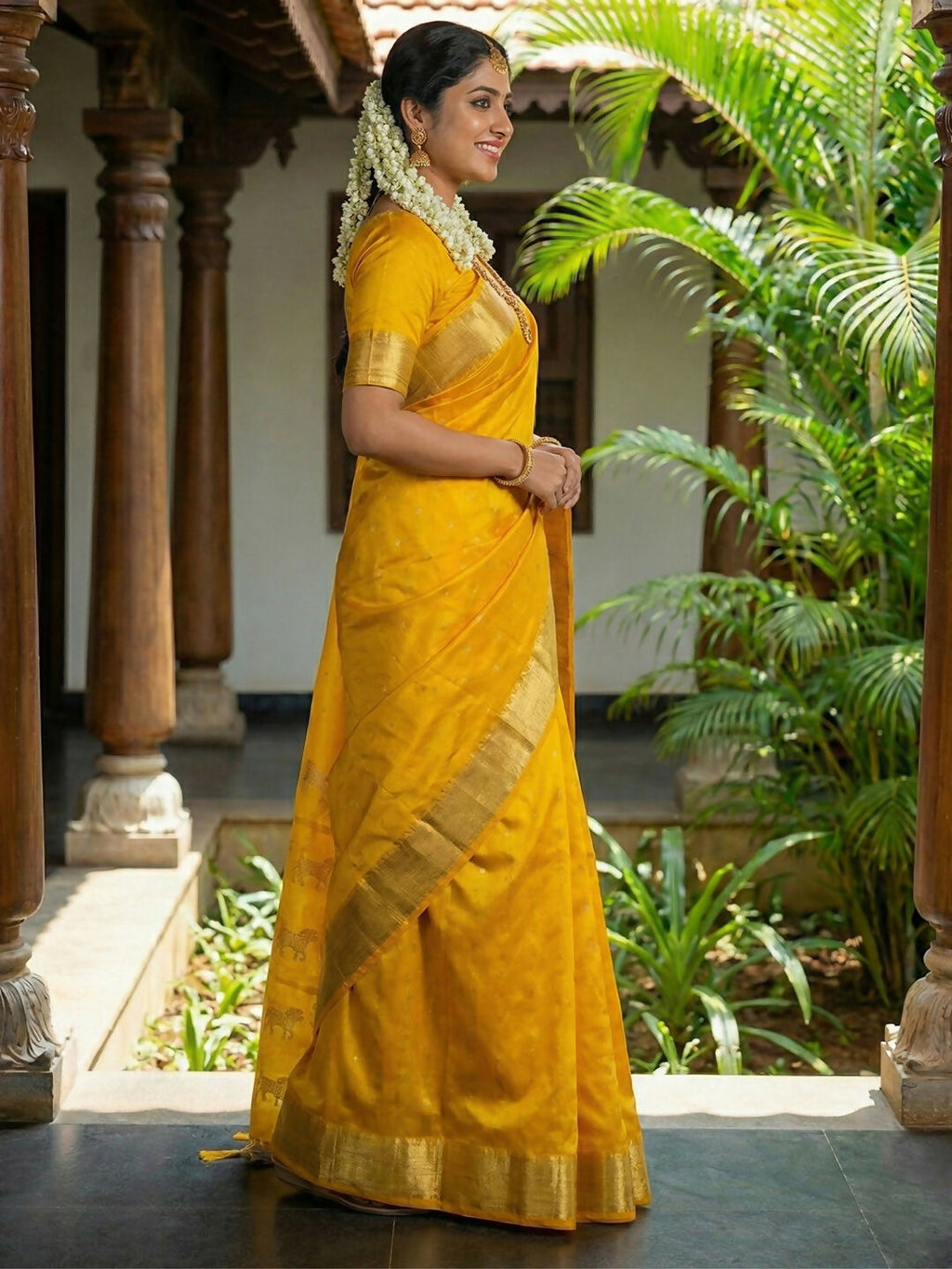 Shree Shyam Fashion Gold Soft Silk Saree