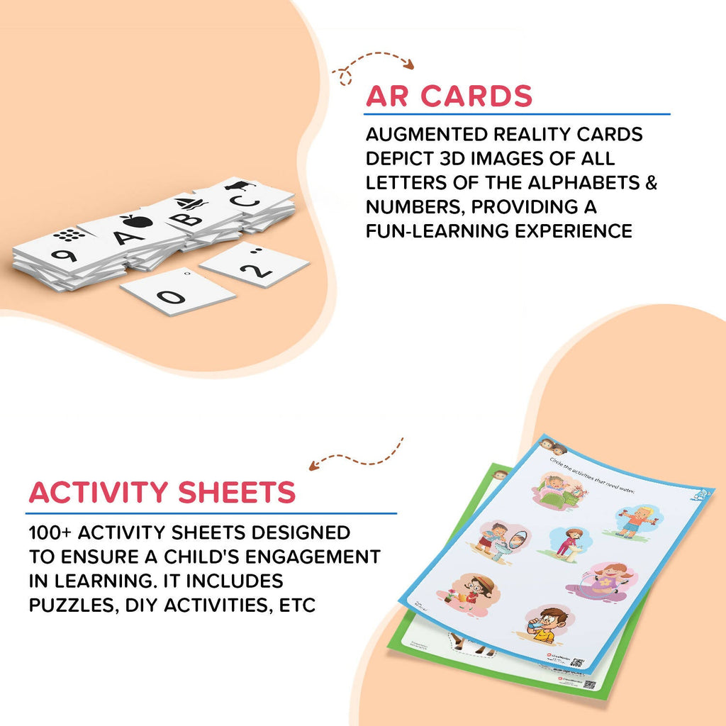 ClassMonitor All in One Nursery Learning Educational Kit with Free Mobile App includes 14+ Preschool Activities for kids of Age 2.5 - 3.5 Years