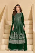 Anaita D Green Faux Georgette Stitched Plazzo Suit with Sequence Work