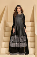 Anaita Black Georgette Stitched Suit With Embroidery & Sequence Work