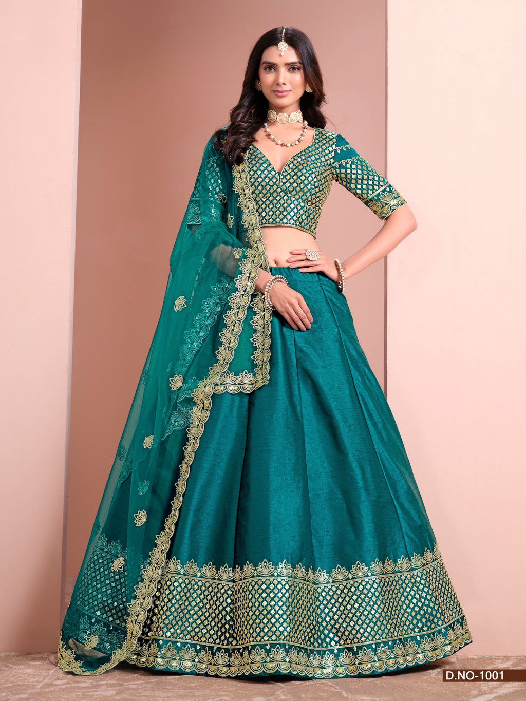 Anaita Turquoise Art Silk Designer Lehenga With Blouse