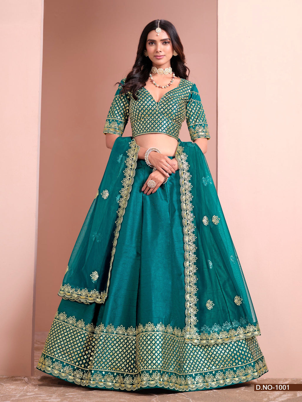 Anaita Turquoise Art Silk Designer Lehenga With Blouse