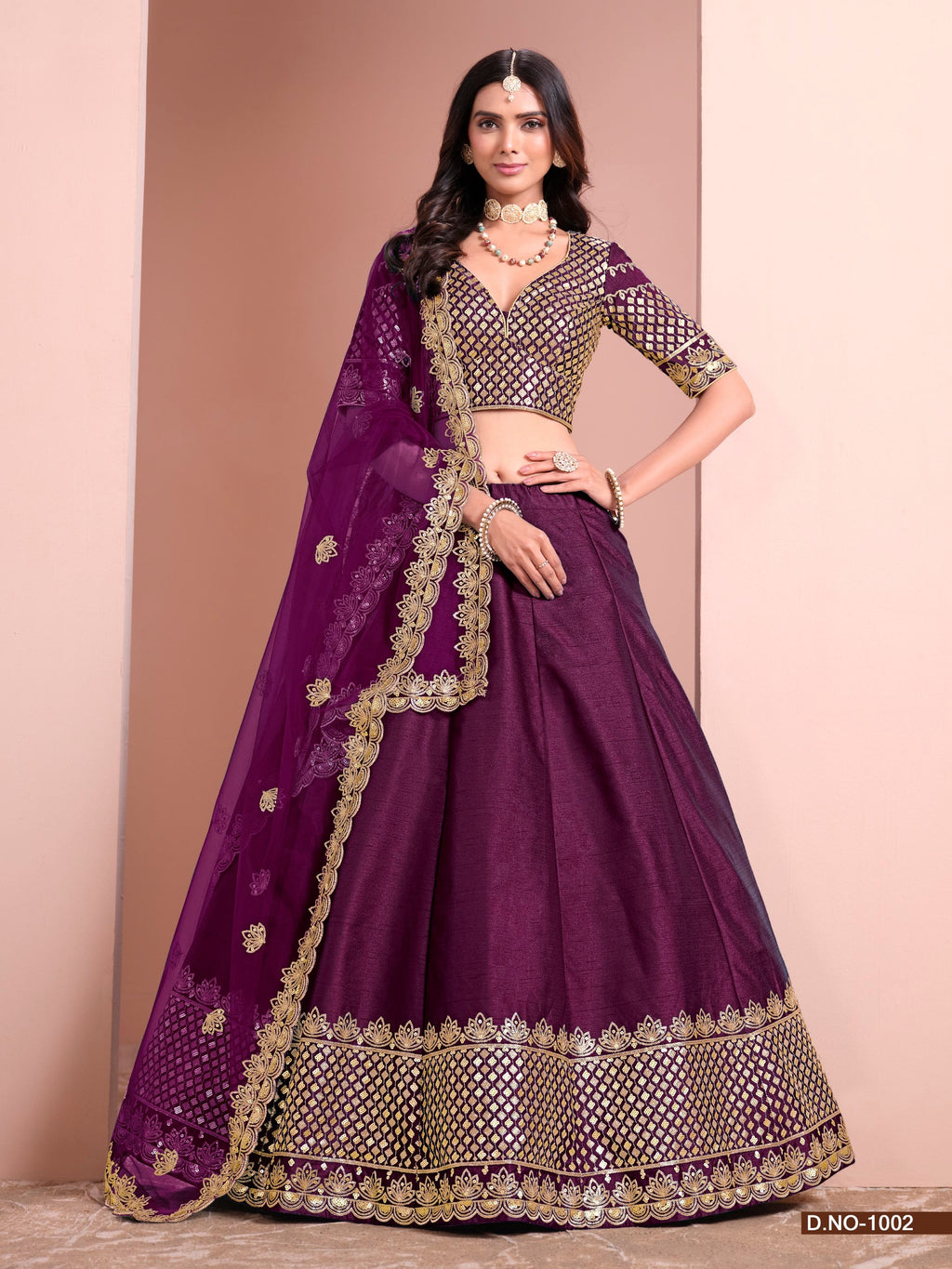 Anaita Purple Art Silk Designer Lehenga With Blouse