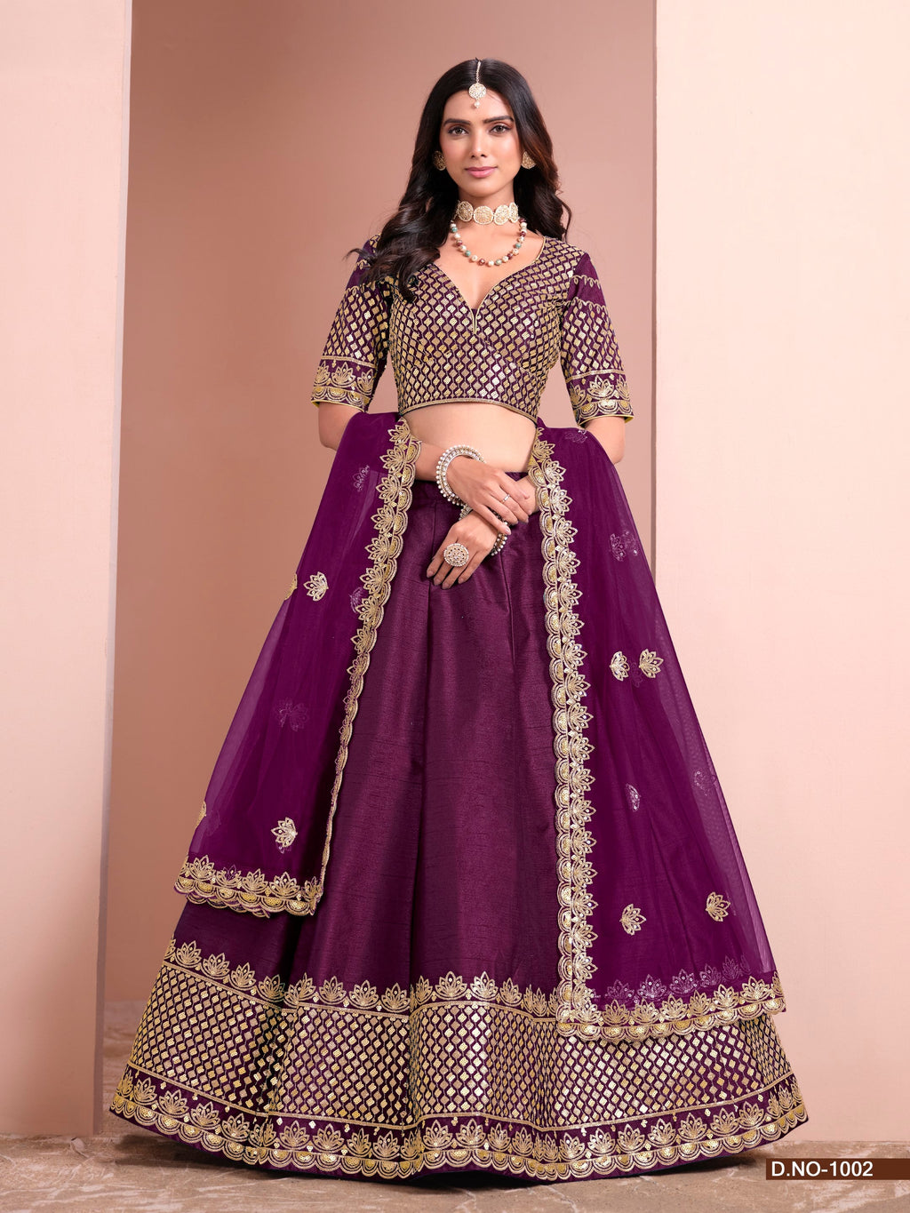 Anaita Purple Art Silk Designer Lehenga With Blouse