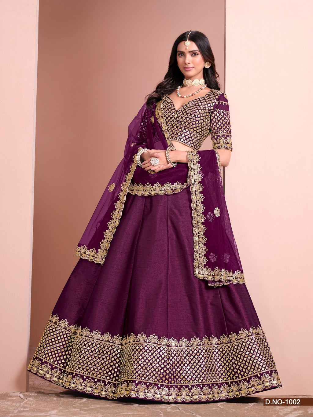 Anaita Purple Art Silk Designer Lehenga With Blouse