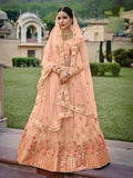 Myra Blush Net Heavy Embroidered Designer Lehenga