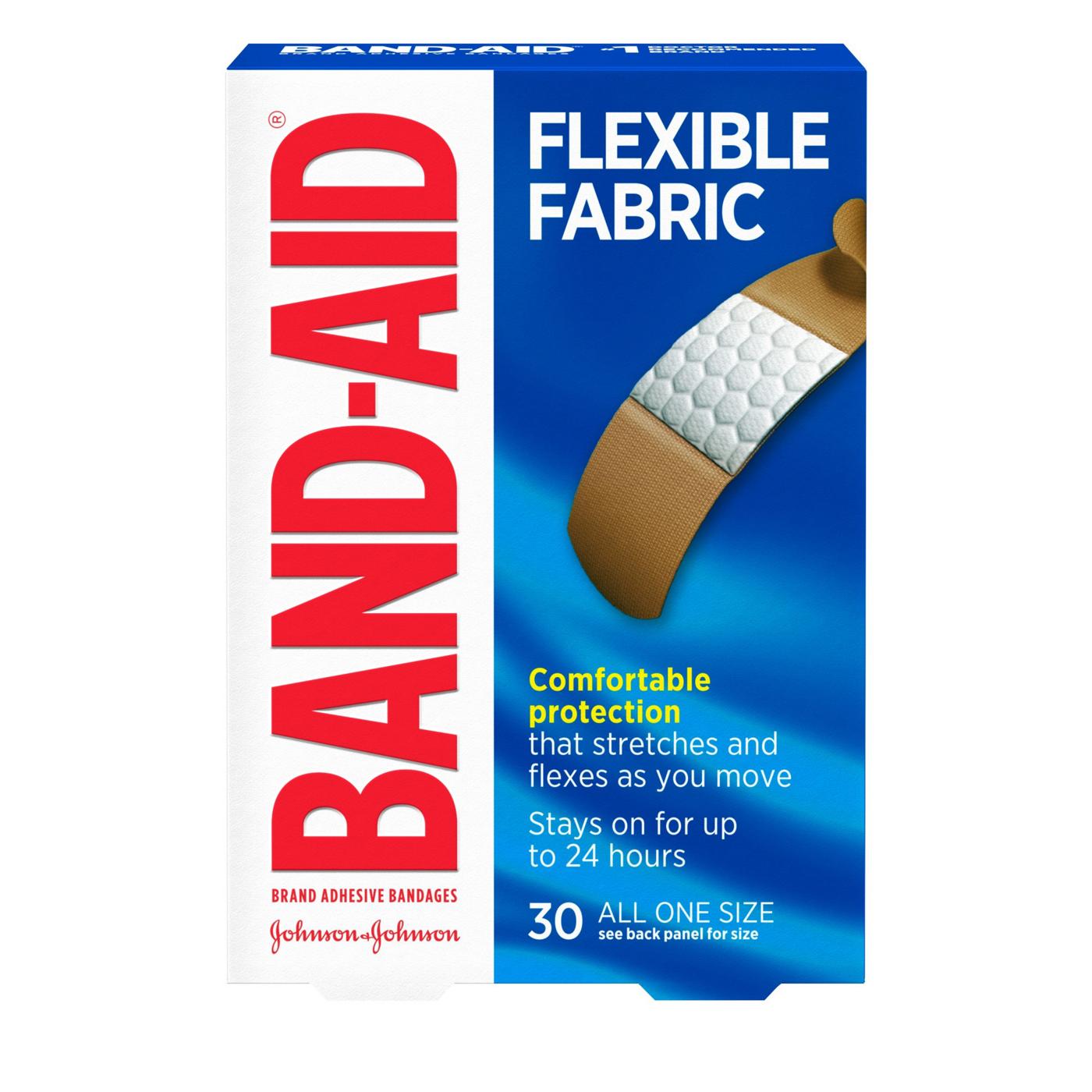 Band Aid All One Size Flexible Fabric Adhesive Bandages 30Ea Box