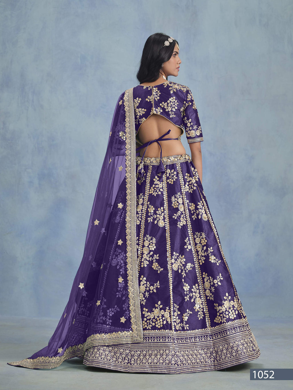 Anaita Purple Embroidered Heavy Art Silk Designer Lehenga With Blouse