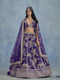 Anaita Purple Embroidered Heavy Art Silk Designer Lehenga With Blouse